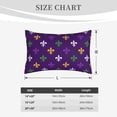 thumbnail image 6 of Daiia Purple Mardi Gras Bedding Waterproof Pillow Protector Zippered Queen – Bed Bug Proof Pillow Encasement-14"x20", 6 of 9