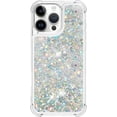 thumbnail image 2 of Case for iPhone 16 Pro Max Case Glitter Bling Liquid Cute Clear Phone Case,Floating Quicksand Shockproof Protective Bumper Soft TPU Cover for iPhone 16 Pro Max 6.9 inch Love Sliver YB, 2 of 14