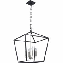 Craftmade 56336 Flynt Ii 4 Light 20" Wide Taper Candle Style Chandelier - Flat Black /