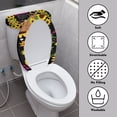 thumbnail image 4 of HELLHERO Elastic Fabric Toilet Seat Cover for Hotel Home Mother's Day Bathroom Set Toilet Seat Covers with Fits All Toilet Shapes 2-Piece,, 4 of 5