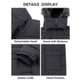 thumbnail image 5 of Wantdo Men's Recycled Big and Tall Thicken Coat Warm Winter Quilted Parka Jacket with Faux Fur Lined Hood Dark Gray 4XL, 5 of 7