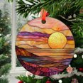 thumbnail image 2 of Ornament Window Hanging, Sparkling Sea Suncatcher Diamond Glass Panel Hangings Scenery Sun Catchers Decor for Birthday for Women, Men, Wife, Aunt, and Mom, 2025, Festive Home, 2 of 5