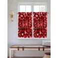 thumbnail image 2 of Valentine's Day Birds 2 Panel Kitchen Curtains for Windows, Love Branches Red Black Buffalo Plaid Bathroom Privacy Curtain, Home Décor Window Treatment for Bedroom/Living Room 55"x45", 2 of 6
