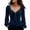 Dark Blue, variant on Women's Halloween Velvet Shirts Lantern Long Sleeve Vneck Front Lace-up Tops Slim Fit Weekend Party Outfits