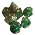 thumbnail image 2 of Juego de Dados poliédricos Zulema 7 piezas verde para juegos de rol, 2 of 8
