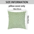 thumbnail image 5 of Unique Bargains Shaggy Plush Throw Pillow Covers Couch Pillow Covers (2 Count) Green-1 18" x 18", 5 of 6