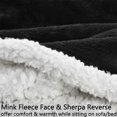 thumbnail image 4 of Microplush Sherpa Blanket with Sleeves for Women and Men Black, 4 of 7