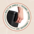 thumbnail image 6 of Acento Linea Slim Rectangular Step Trash Can, 1.3 Gallon Bathroom Waste Bin with Soft-Close Lid and Removable Inner Bucket, Soft Touch Black, 6 of 11