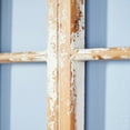 thumbnail image 5 of DecMode White Wood Arched Vintage Window Pane Abstract Wall Decor with Brown Distressing, 5 of 13