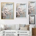 thumbnail image 4 of Designart "Simplistic Taupe Cherry Blossom I" Cherry Blossom Canvas Art Print, 4 of 7