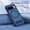 thumbnail image 5 of Decase Magnetic Case for Google Pixel 8A,Heavy Duty Anti-Scratch Rugged Kickstand Mag-Safe Cover for Women Men,Dual-Layer Protection Military Grade Protective Case for Google Pixel 8A,Darkbule, 5 of 5