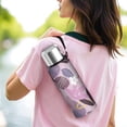 thumbnail image 6 of Floral 20oz Stainless Steel Thermal Bottle with Tea Filter and Cup Lid, Vacuum Insulated Coffee Mug with 316L Inner Liner, Leakproof Travel Thermos for Office,Thanksgiving,Christmas, Spring,Flower, 6 of 6