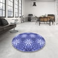 thumbnail image 4 of Ahgly Company Tapis d'Intérieur Lavables en Machine, Circulaires de Transition Bleu Ciel, Ronds de 5 Pi, 4 of 7