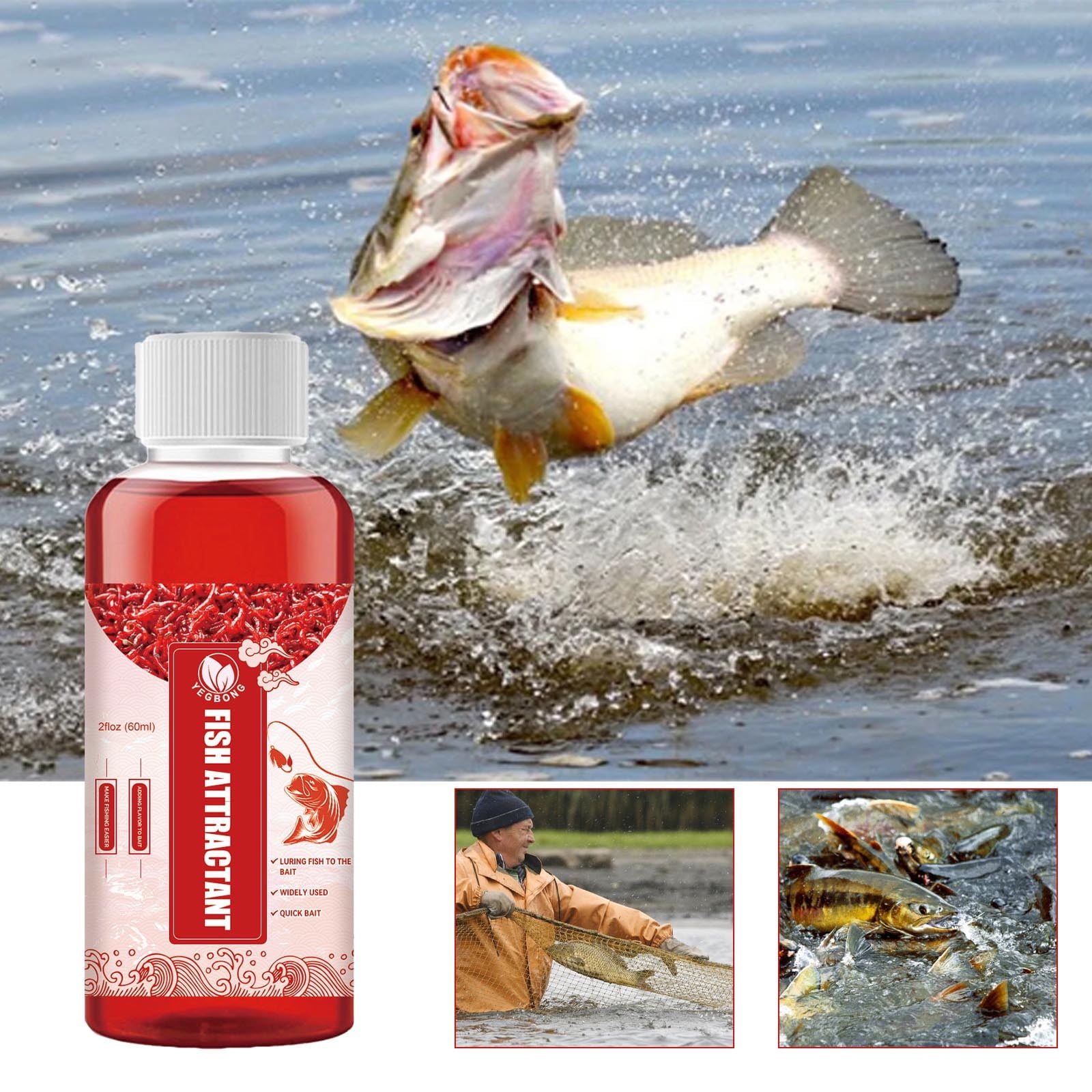 Bait Scent Fish Attractants for Baits - 60ml Fishing Oil for Soft