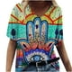 thumbnail image 1 of Pntutb moda mujer impresión cuello en V camiseta manga corta Casual camiseta tops blusa Pntutb Pntutb-4813, 1 of 5