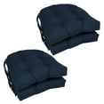thumbnail image 2 of Blazing Needles 16-inch U-Shaped Indoor Twill Chair Cushions (Set of 2, 4, or 6) - 16" x 16" Navy Set of 4, 2 of 5