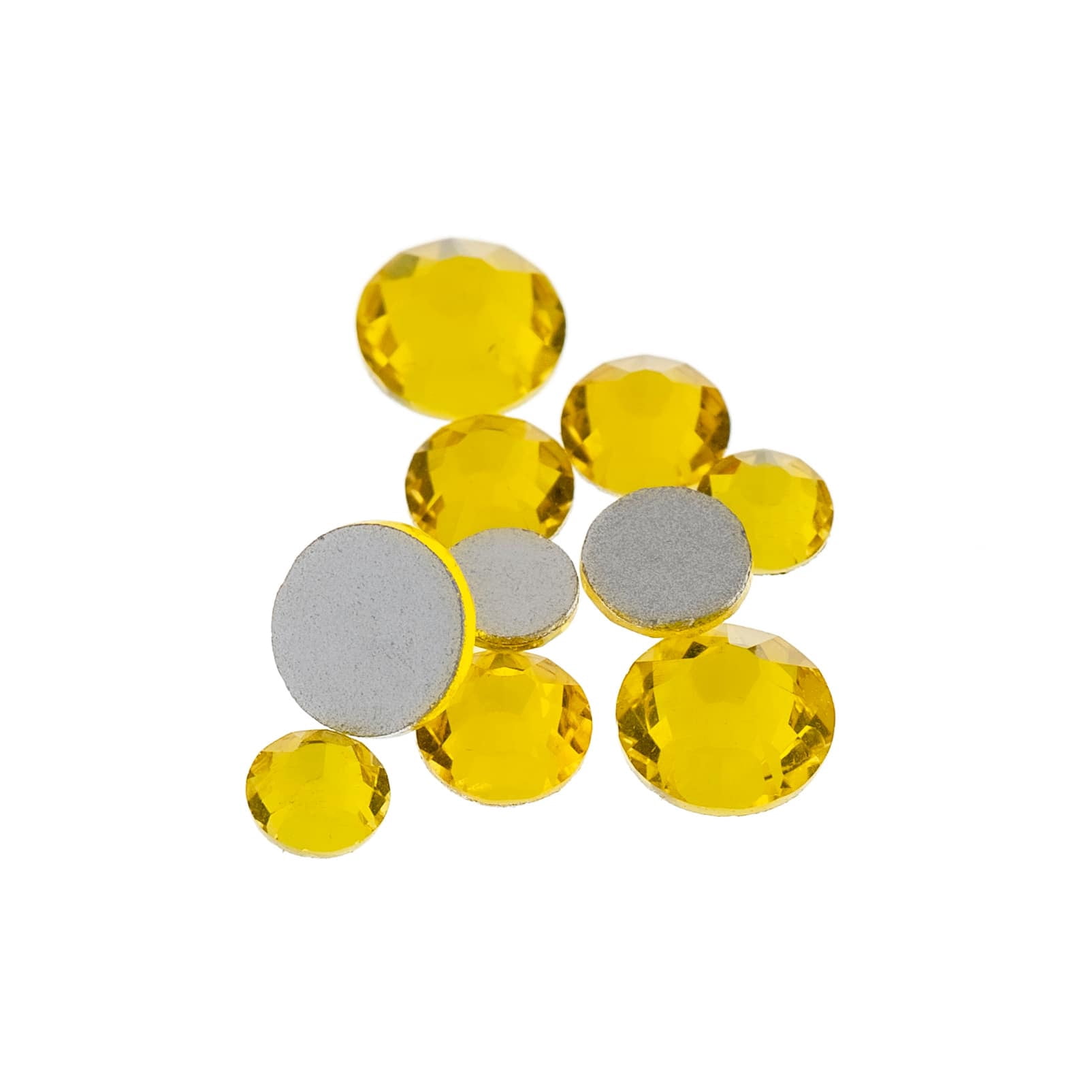 Bead Landing Combo Glass Flatback Rhinestones - SS12, SS16 & SS20 Multi-Size Faceted Gems for DIY Jewelry, Crafts & Nail Art, 12 Pack