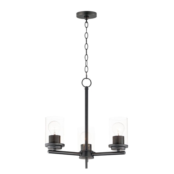 10203CLBK Maxim Lighting Corona - 3 Light Chandelier-Black Finish