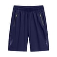 thumbnail image 2 of YVNAURA Women's Plus Size Beach Pants with Pockets, 2026 Summer Quick Dry Loose Fit Casual Shorts for Women, High Waisted Cargo Shorts for Running Gym Hiking Vacation,Dark Blue,L, 2 of 9