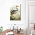 thumbnail image 3 of Elephant Stock Grey Heron Wall Art - Vertical Canvas Wall Art - Hallway Wall Decor - Animal Canvas - Green And Red Decor By Aimee Wilson - 20" x 30", 3 of 8