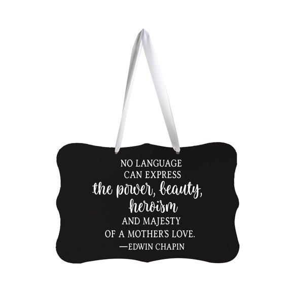 Modern Inspirational Wooden Wall Hanging Sign for Home Decorations 8x12 - No Language Can Express