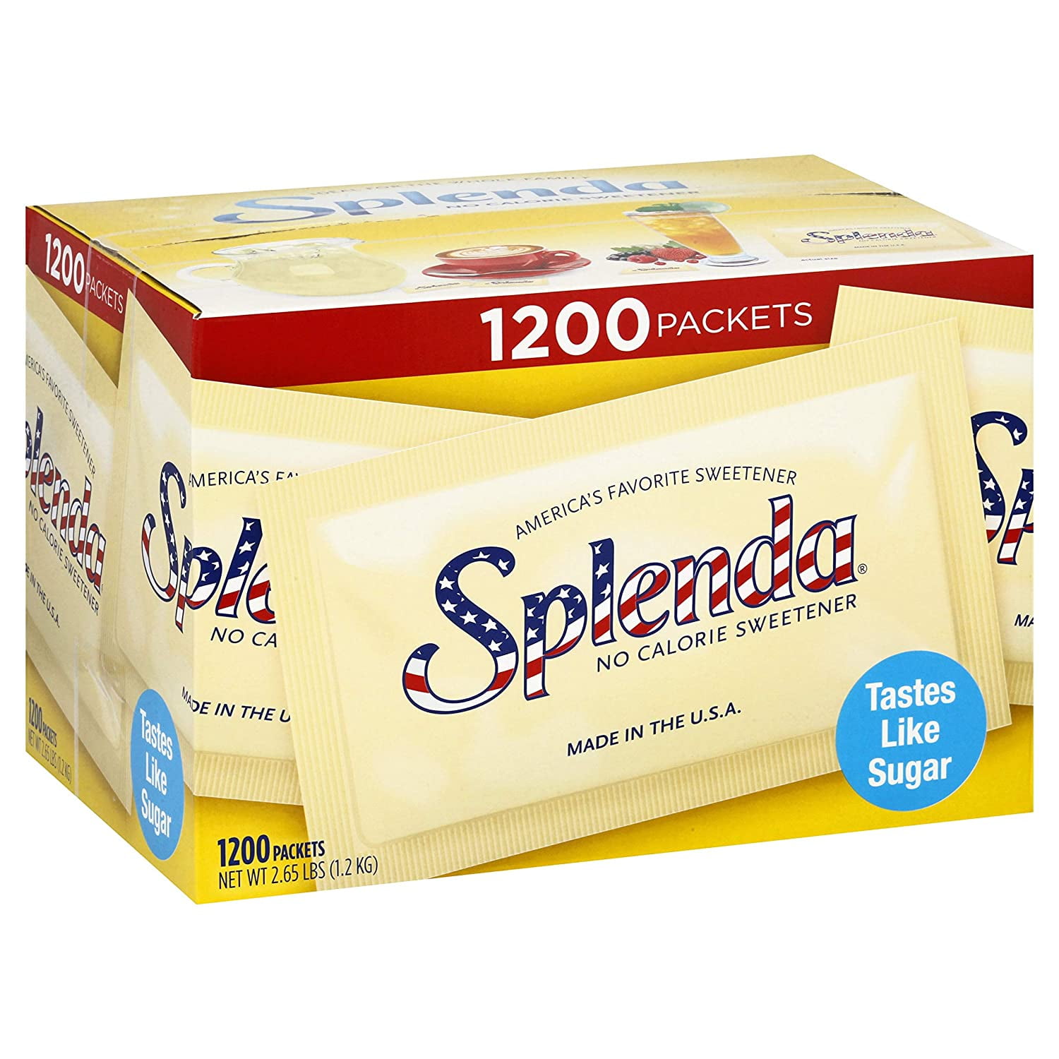 Splenda No Calorie Sweetener Single Serve Packets 1 200 Count Walmart Com Walmart Com