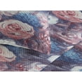 thumbnail image 3 of Ambesonne Floral Quilted Bedspread Set 3 Pcs, Leaves Peony Rose Pattern, Twin, Blush Eggshell and Plum, 3 of 4
