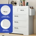 thumbnail image 5 of ModFusion 5-Drawer Dresser with Power Outlets, Anti-Tip Safety, and Spacious Storage, 31.5" W x 15.75" D x 35.43" H, White, 5 of 10