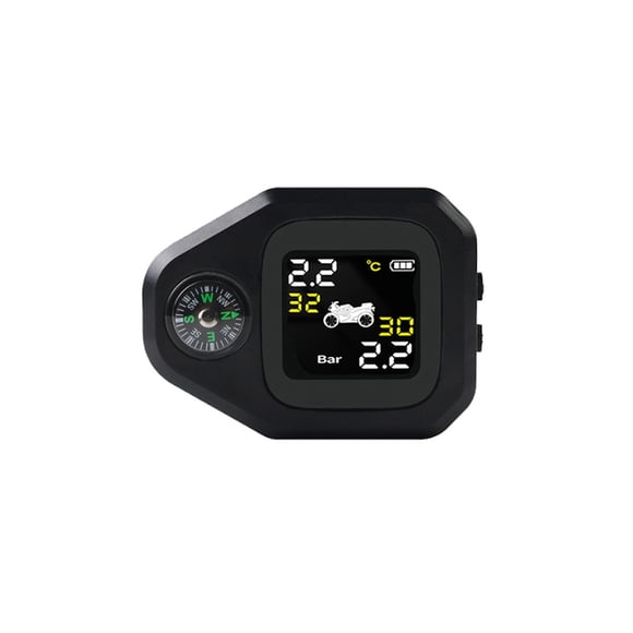 Eigraketly Sensor de presión de neumáticos de motocicleta de PVC, pantalla LCD USB portátil, Detector de temperatura Digital, accesorios con Pantallas optoelectrónicas
