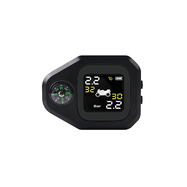 Eigraketly Sensor de presión de neumáticos de motocicleta de PVC, pantalla LCD USB portátil, Detector de temperatura Digital, accesorios con Pantallas optoelectrónicas