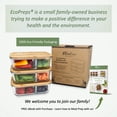 thumbnail image 4 of EcoPreps Glass Meal Prep Containers with Bamboo Lids, 2 Compartment Glass Bento Box Container Set (3 Pack) | 100% Plastic Free, E, 4 of 9