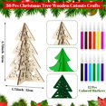 thumbnail image 2 of Set de Manualidades Blosssound 48 Piezas Árboles de Navidad 3D de Madera con 12 Marcadores, 2 of 6