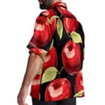 thumbnail image 3 of Fruit Men's Short Sleeve Spread Collar Button Down Beach Print Casual Shirts, 3 of 6