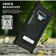thumbnail image 3 of Case for Galaxy Note 9, Black Tri-Shield Rugged Cover [with Metal Kickstand + Wrist Strap Lanyard] for Samsung Galaxy Note 9 (SM-N960), 3 of 6