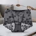 thumbnail image 2 of Bragas de encaje Mujeres Sexy Calzoncillos sin costuras huecos Cintura media Levantamiento de cadera Ropa interior transpirable, Negro, L Eigraketly AP001201-10B, 2 of 7