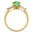 thumbnail image 4 of Three-Stone Engagement Ring for Women - 2ct Simulated Green Diamond in 14K Yellow Gold Promise Ring, 4 of 6
