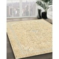 thumbnail image 3 of Ahgly Company Machine Washable Indoor Rectangle Abstract Khaki Gold Area Rugs, 5' x 7', 3 of 7