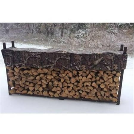 8 Ft Woodhaven Firewood Rack Standard Cover Brown Walmart