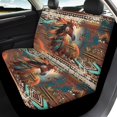 thumbnail image 4 of Pzuqiu Car Seat Covers Full Set Softy Polyester, Compatible with Front Seats Sedan Seats, for Trucks Cars, Southwestern Horse Print, 4 of 10