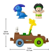 Fisher-Price Little People Dinosaur Parade Log Car & Figure Set Toddler Toy, 3 Pieces