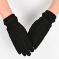 thumbnail image 3 of Gants d'hiver en daim pour femme avec cran tactile sensible, doublure en laine chaude et coupe-ventGris, 3 of 5