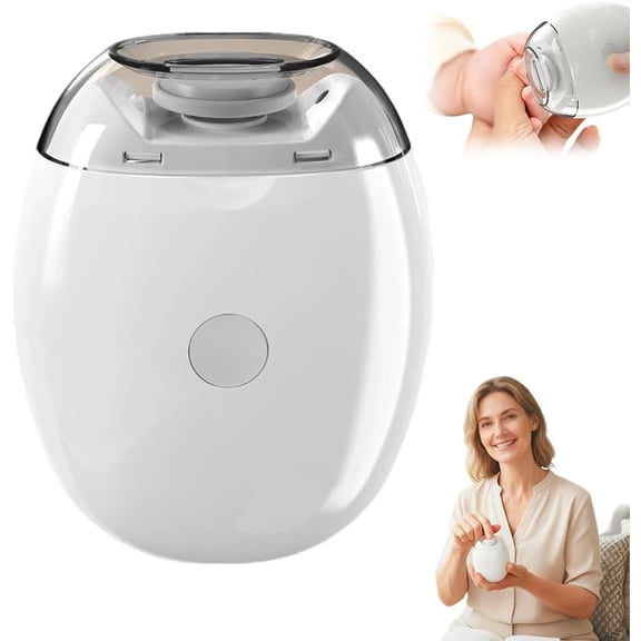 Saker Electric Automatic Nail Clipper - Rechargeable 3-Speed Nail Trimmer with Built-in Light, Compact for Senior & Travel Nail Care (1PC)