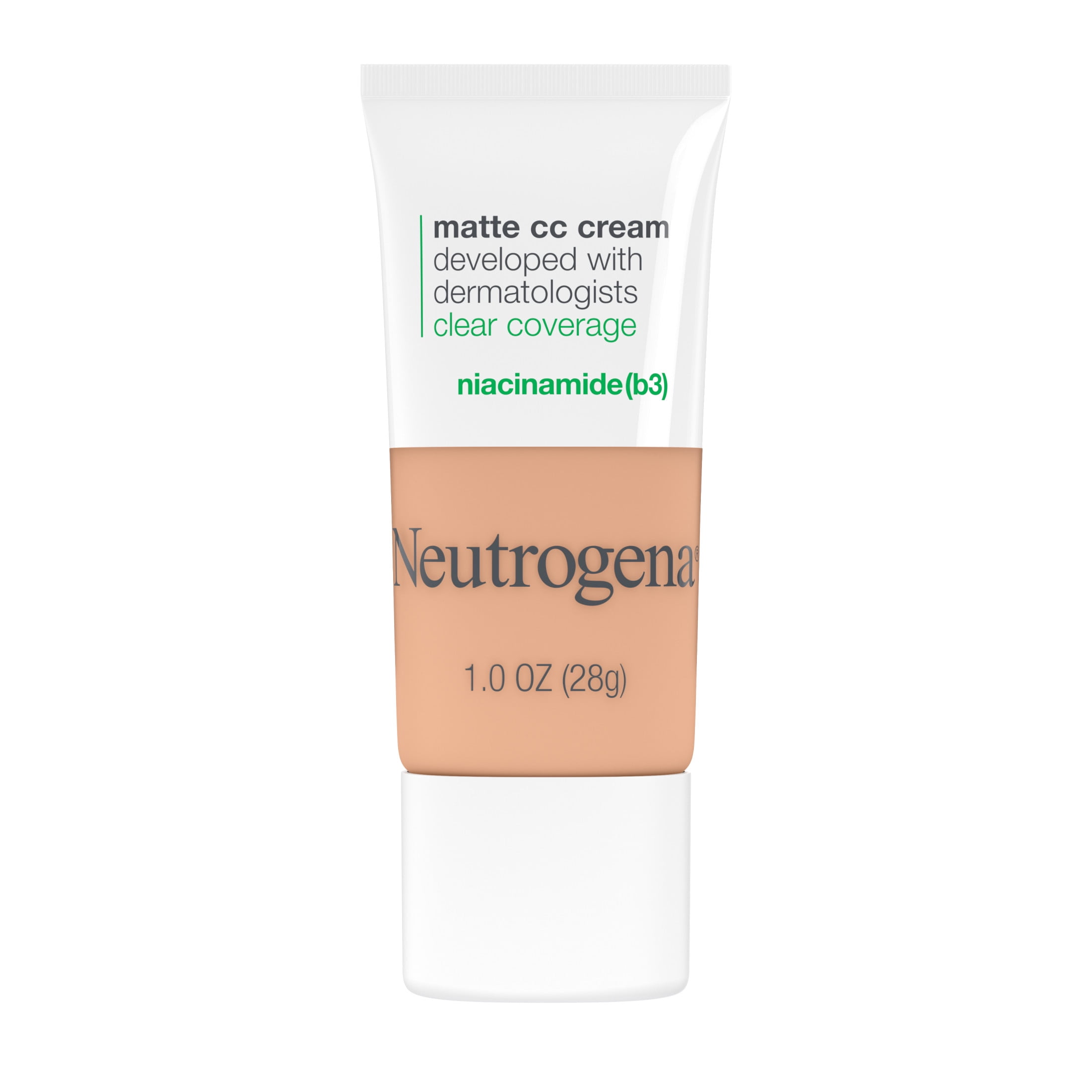 (2 pack) Neutrogena Clear Coverage Flawless Matte CC Cream, Sand, 1 oz