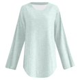 thumbnail image 4 of ZJXFGS Striped Shirt Women Women Oversized Tshirt Boat Neck Tops for Women Striped Oversized Shirt Women Blue M, 4 of 4