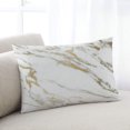thumbnail image 2 of Waterproof Outdoor Throw Pillows with Inserts 12"x20" Set of 2, Golden Marble Soft Decorative Pillowcases for Couch Bedroom, Abstract Modern Minimalist Art Pillow Covers for Sofa Living Room, 2 of 8