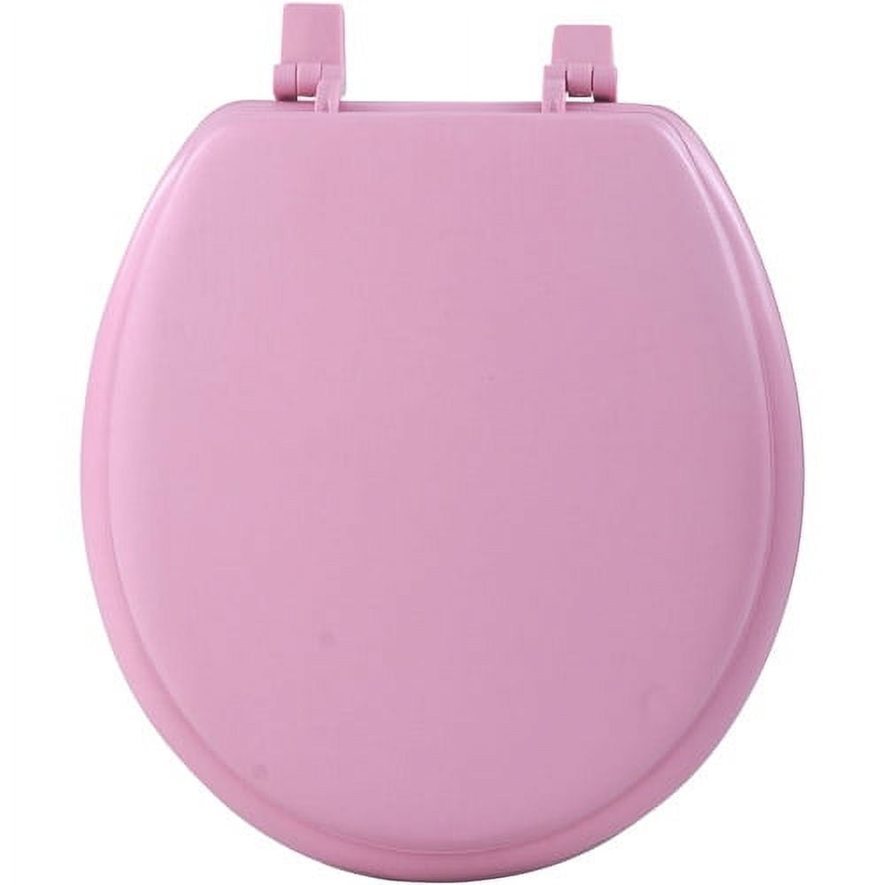 Achim Fantasia 17" Soft Standard Vinyl Toilet Seat, One Size Fits All, Pink