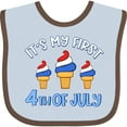 thumbnail image 3 of Inktastic It's My First 4th of July Boys or Girls Baby Bib, 3 of 4