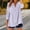 Purple, variant on Juslio Womens V Neck Button Tops Striped Loose Comfortable Blue 3/4 Sleeve Shirts