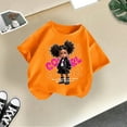 thumbnail image 3 of Little Girls Girls Cute Graphic Crewneck Short Sleeve Tee Summer Casual T Shirt Size 5-6T, 3 of 3