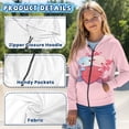 thumbnail image 6 of chaqlin Axolotl Hoodies for Teens Girls Cute Long Sleeve Zipper Sweatshirt Lightweight Loose Fit Hooded Jacket Kids Sweater Top with Pockets, 6 of 7